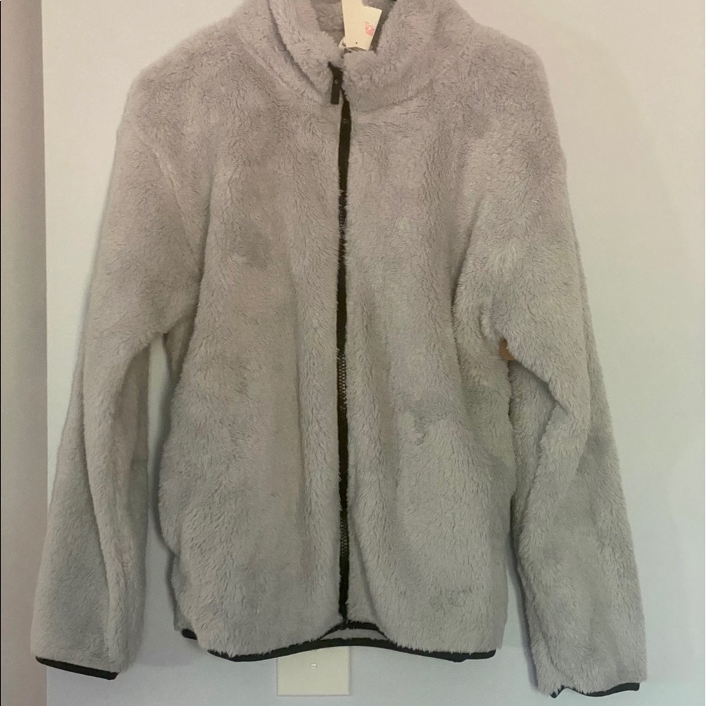 Victoria’s Secret PINK Full Zip Teddy in Grey